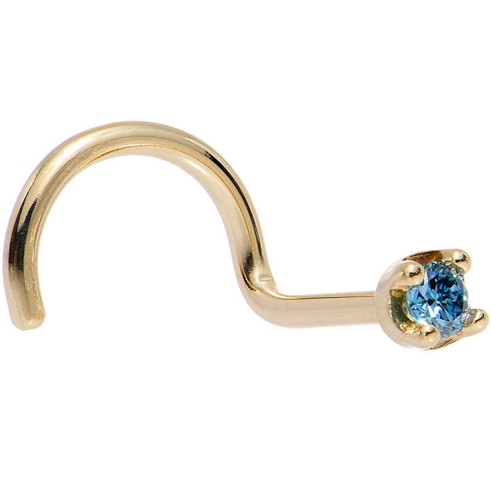 BodyCandy Solid 18K Yellow Gold 1.5mm Genuine Blue Diamond Nose Ring — packaging