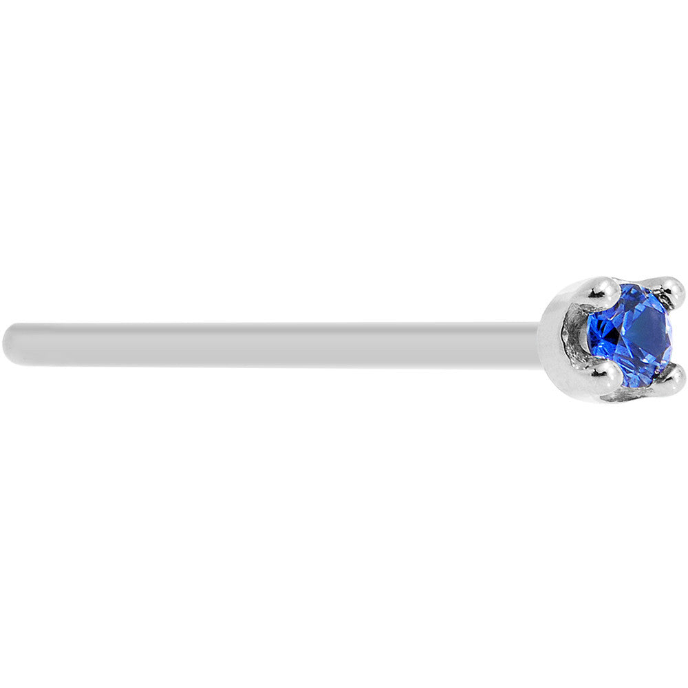 BodyCandy Solid 18K White Gold 1.5mm Genuine Blue Sapphire Nose Ring — comparison shot