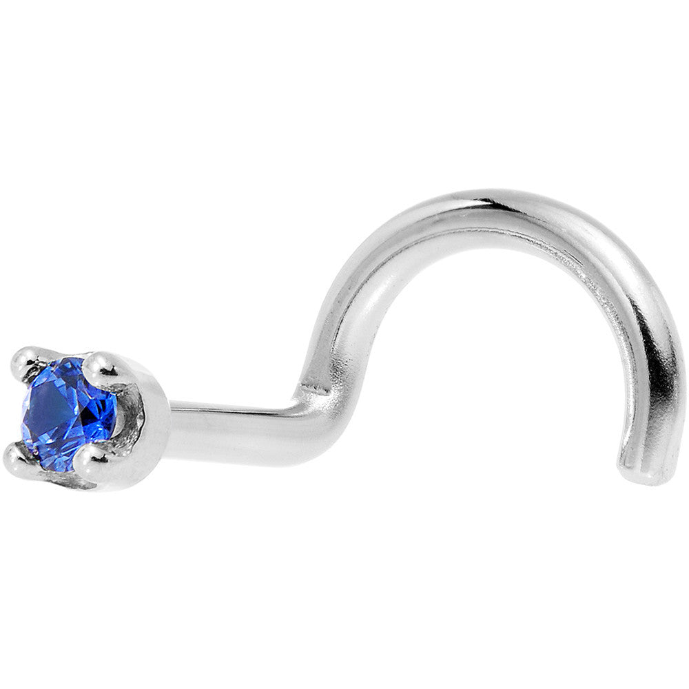 BodyCandy Solid 18K White Gold 1.5mm Genuine Blue Sapphire Nose Ring — lifestyle context