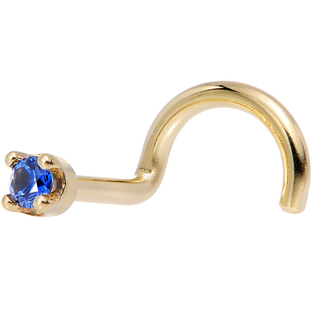 BodyCandy Solid 18K Yellow Gold 1.5mm Genuine Blue Sapphire Nose Ring — lifestyle context