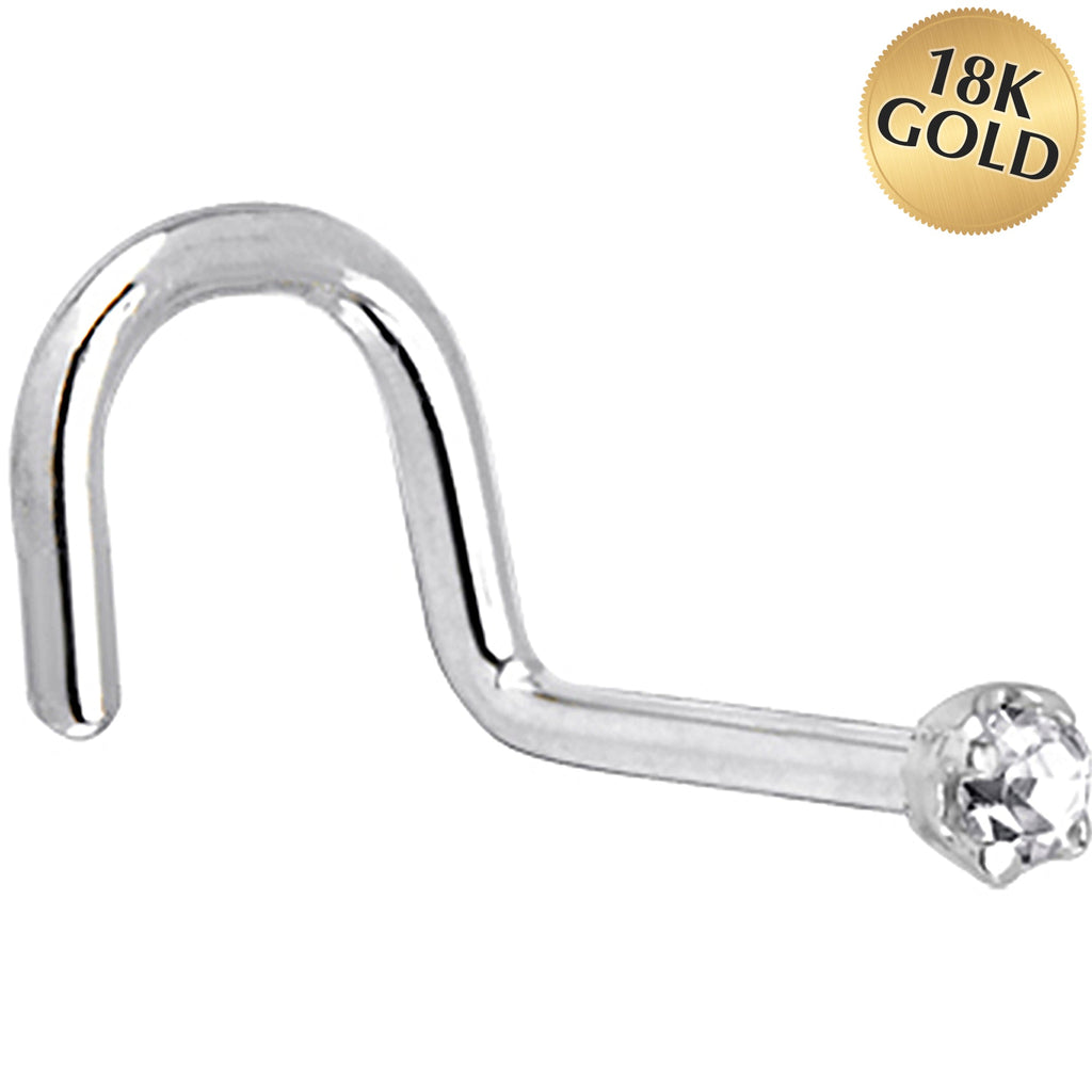 BodyCandy Solid 18K White Gold 1.5mm Genuine Diamond Nose Ring — lifestyle context