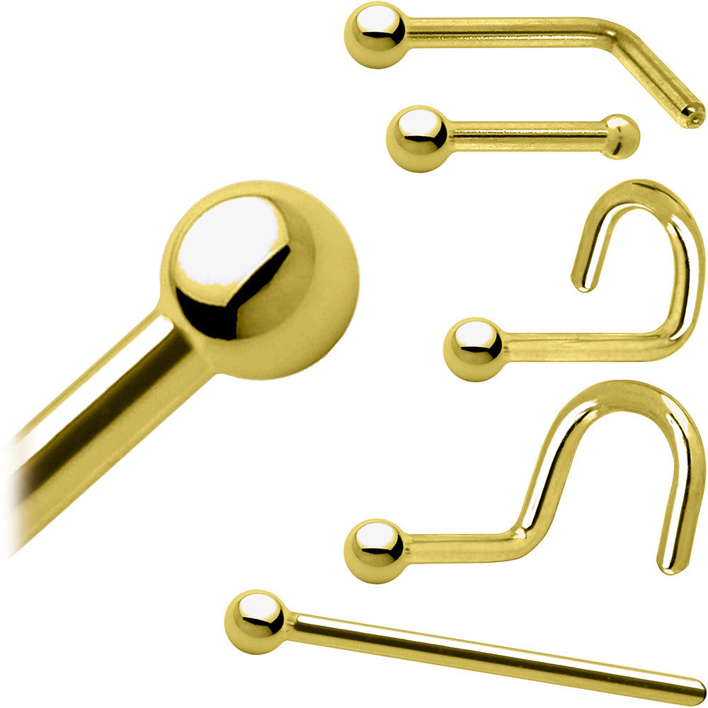 BodyCandy Solid 14K Yellow Gold 1.5mm Ball Nose Ring — packaging