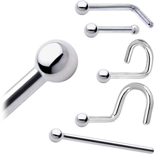 BodyCandy Platinum 1.5mm Ball Nose Ring — main product shot