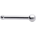 BodyCandy Platinum 1.5mm Ball Nose Ring — detail close-up