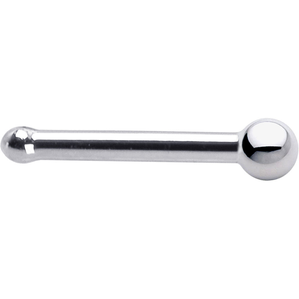 BodyCandy Platinum 1.5mm Ball Nose Ring — detail close-up