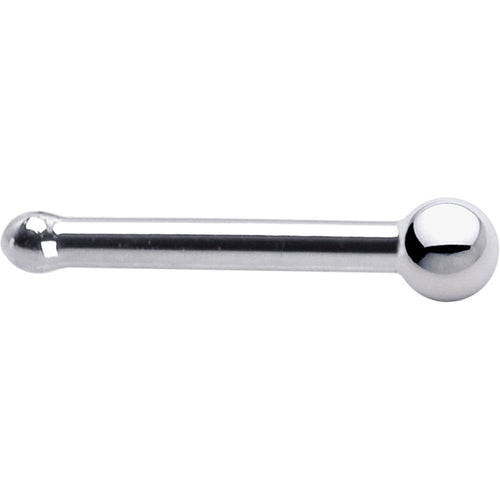 BodyCandy Platinum 1.5mm Ball Nose Ring — detail close-up