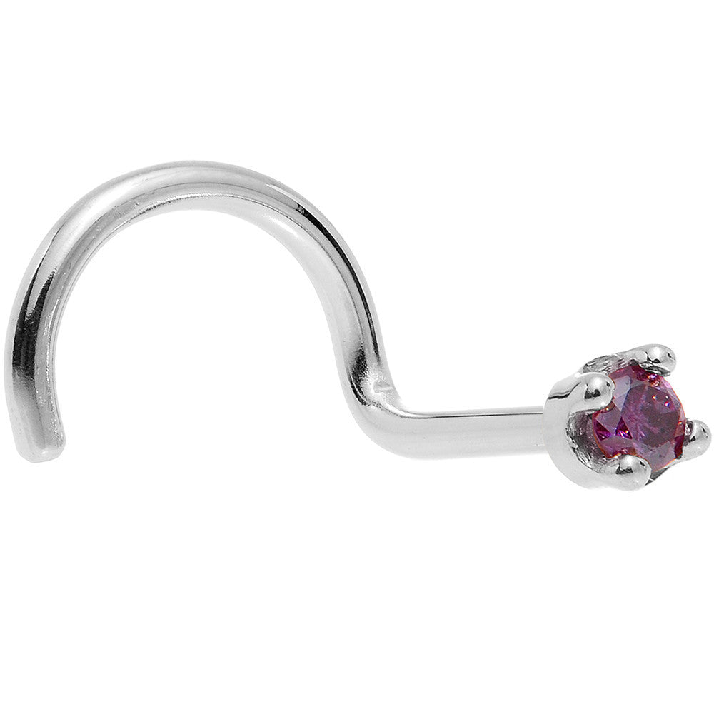 BodyCandy Solid 18K White Gold 1.5mm Genuine Purple Diamond Nose Ring — packaging