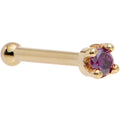 BodyCandy Solid 18K Yellow Gold 1.5mm Genuine Purple Diamond Nose Ring — comparison shot