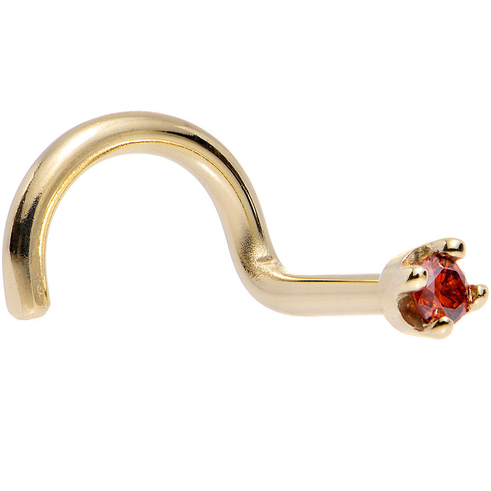 BodyCandy Solid 14K Yellow Gold 1.5mm Genuine Red Diamond Nose Ring — lifestyle context