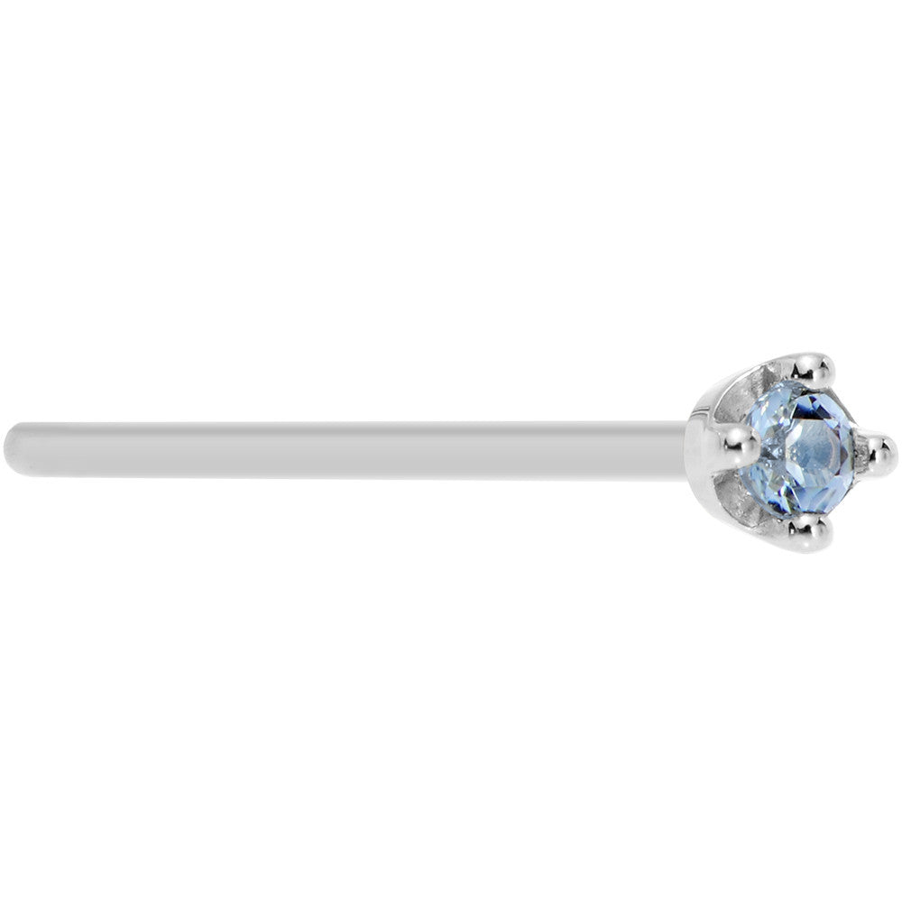 BodyCandy Solid 18K White Gold 1.5mm Genuine Topaz Nose Ring — comparison shot