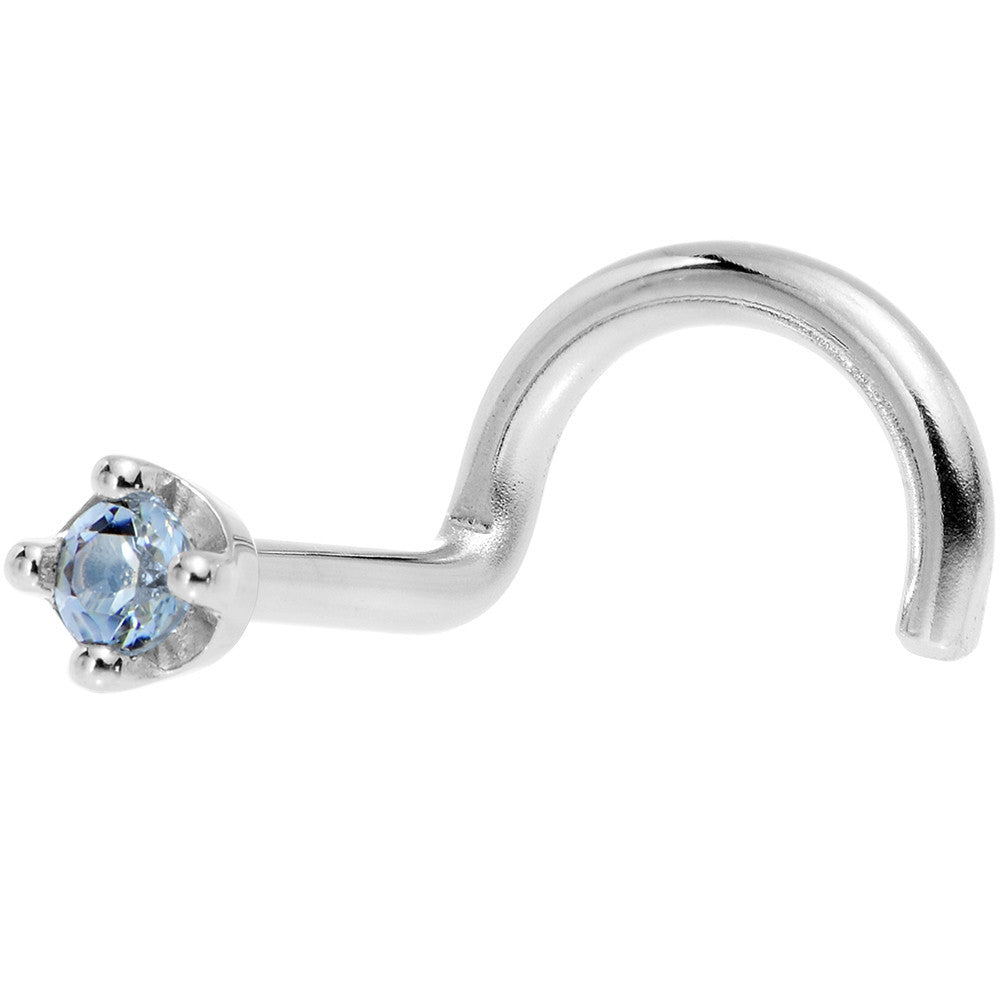 BodyCandy Solid 14K White Gold 1.5mm Genuine Topaz Nose Ring — lifestyle context
