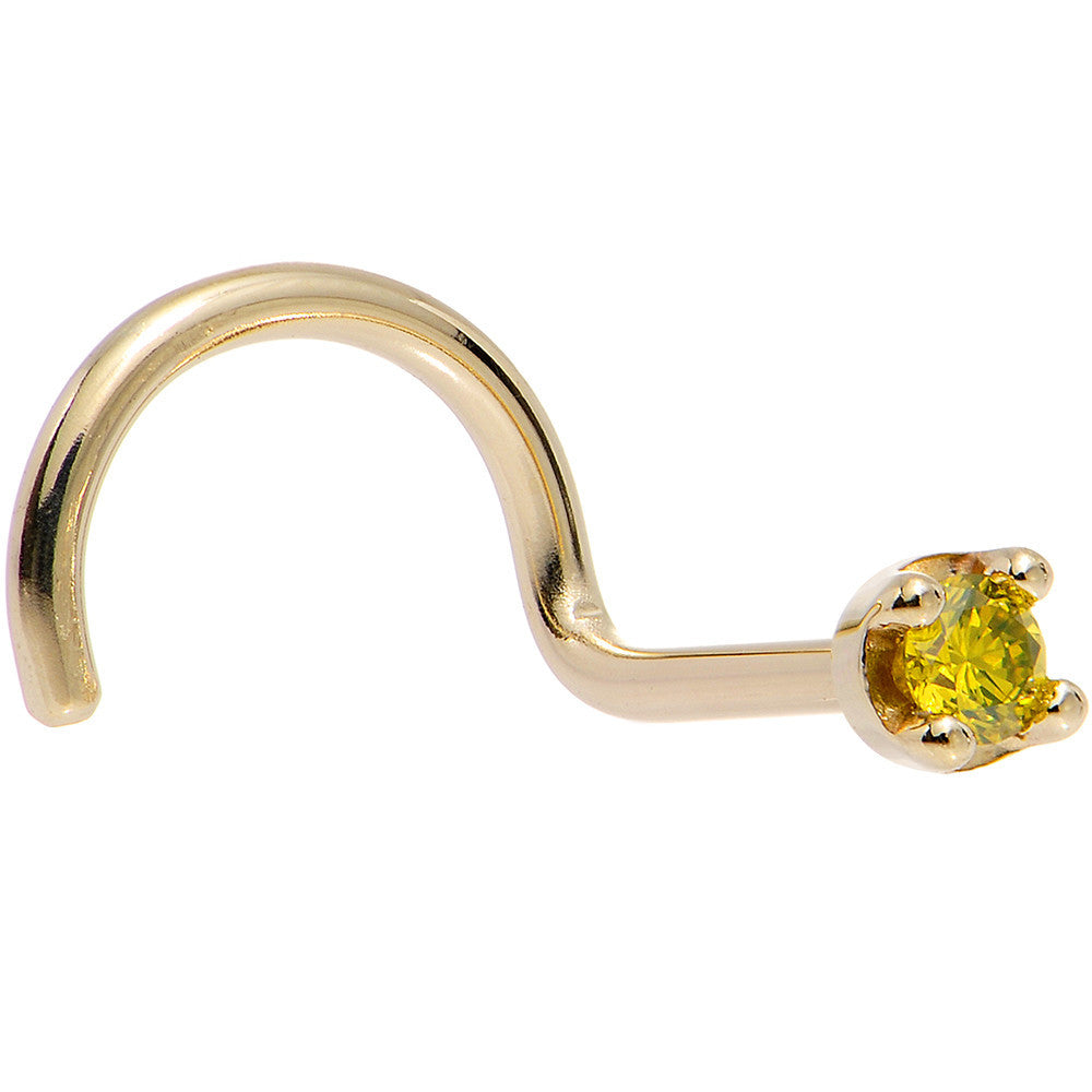 BodyCandy Solid 18K Yellow Gold 1.5mm Genuine Yellow Diamond Nose Ring — packaging
