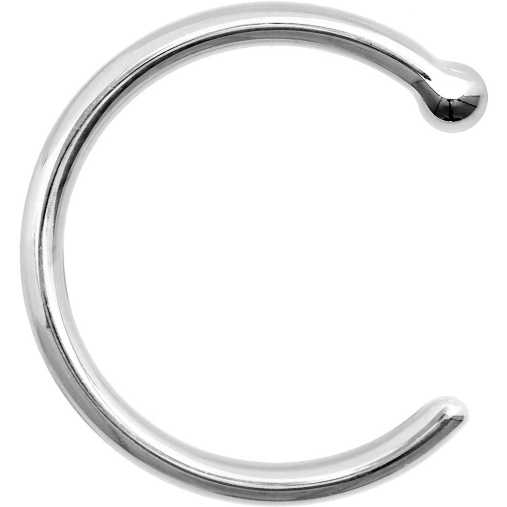 BodyCandy 18G 5/16 Solid 18K White Gold Nose Hoop — lifestyle context