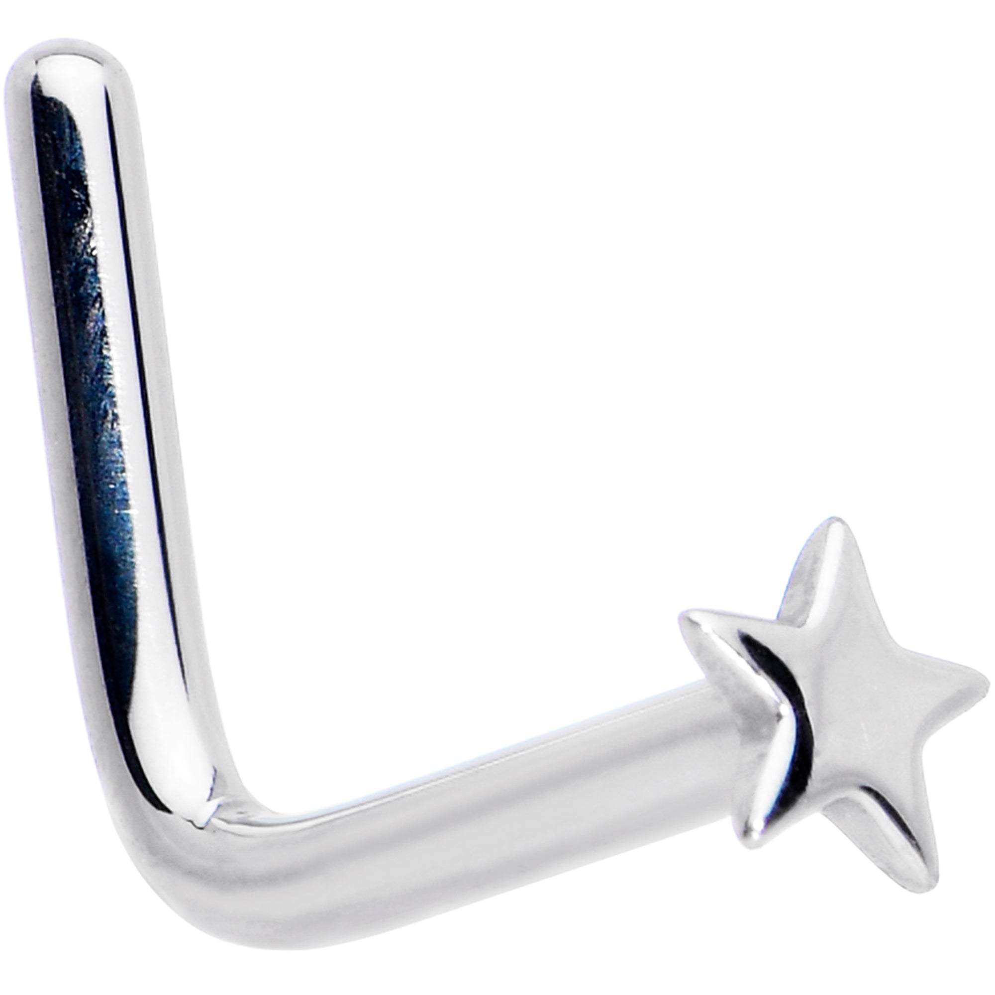 BodyCandy Solid 14K White Gold Star Nose Ring — lifestyle context
