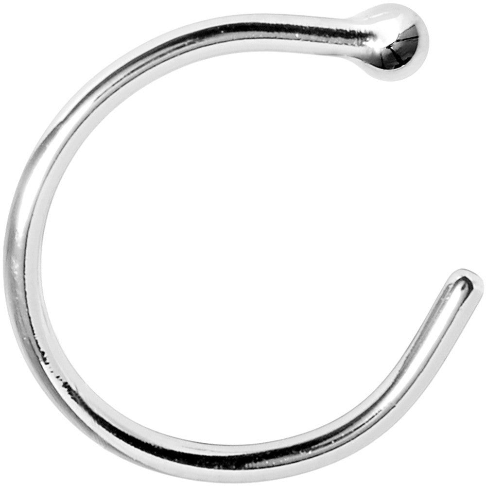 BodyCandy 20G 5/16 Solid 18K White Gold Nose Hoop — lifestyle context