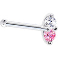 BodyCandy 14k White Gold Pink 1.5mm CZ Marquise Nose Ring — lifestyle context