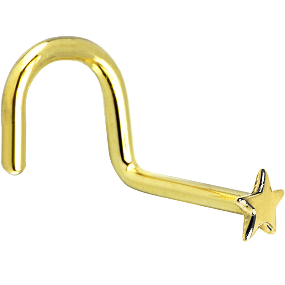 BodyCandy Solid 14K Yellow Gold Star Nose Ring — lifestyle context