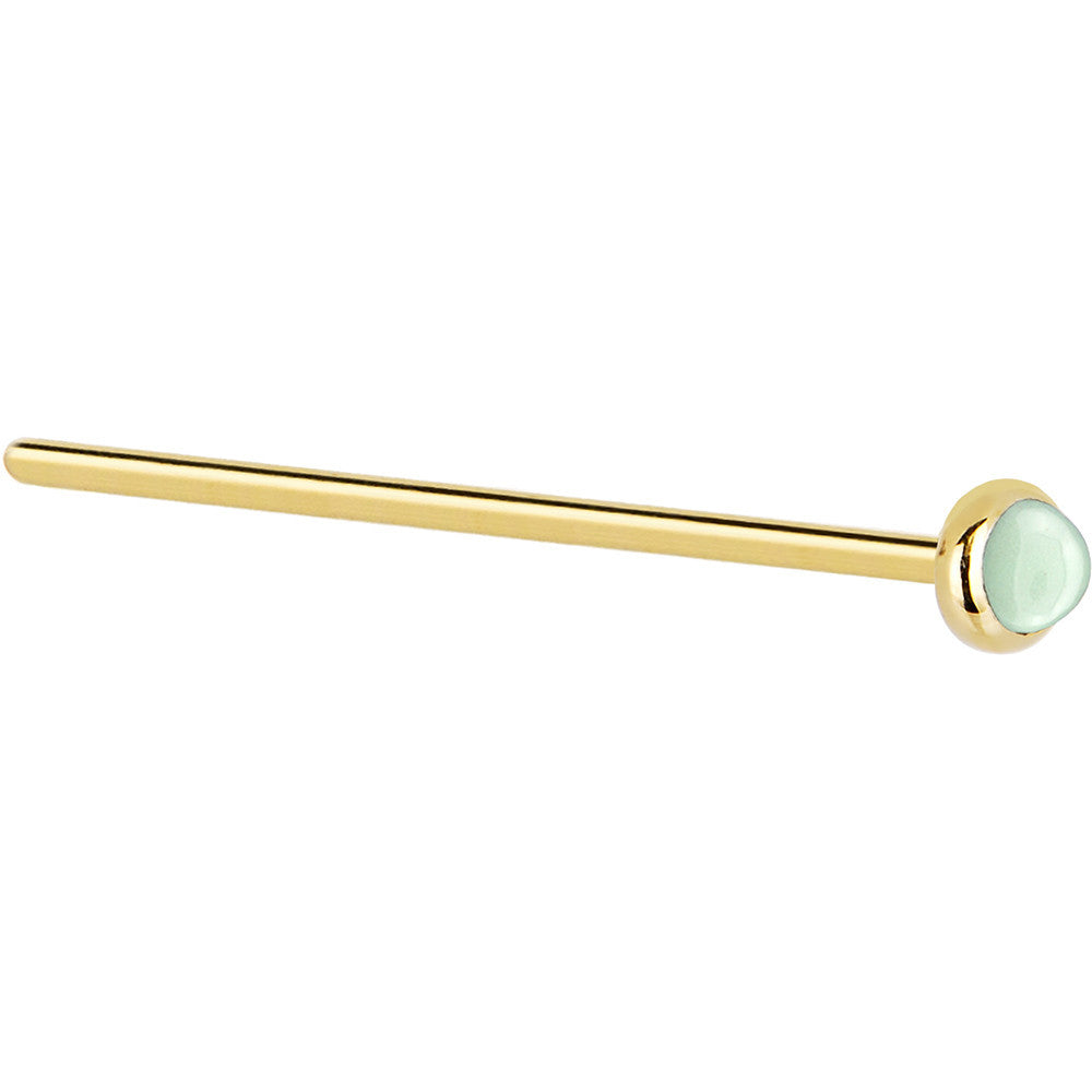 BodyCandy Solid 14K Yellow Gold 2mm Aventurine Quartz Nose Ring — lifestyle context