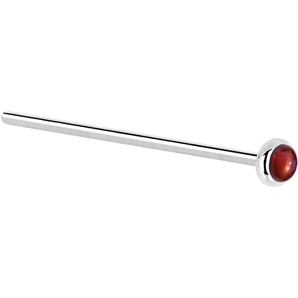 BodyCandy Solid 14K White Gold 2mm Red Garnet Nose Ring — lifestyle context