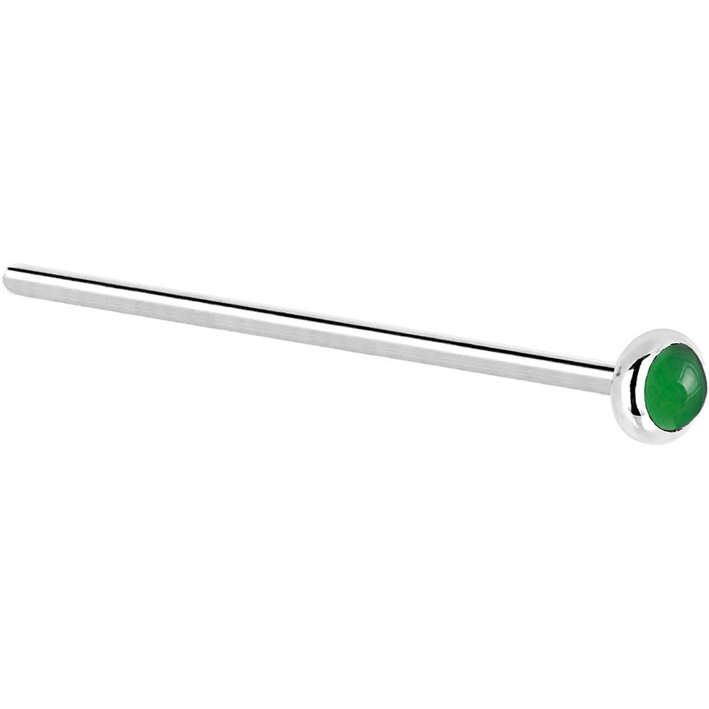 BodyCandy Solid 14K White Gold 2mm Jade Nose Ring — lifestyle context