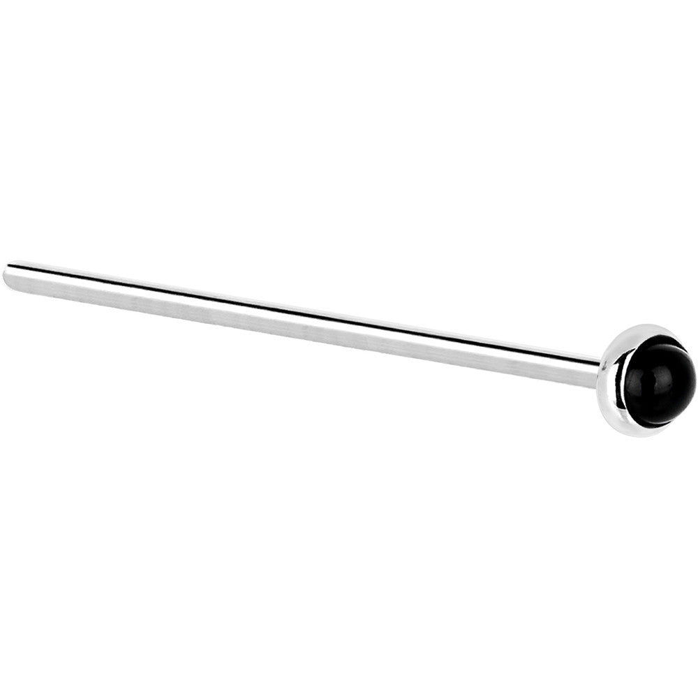 BodyCandy Solid 14K White Gold 2mm Onyx Nose Ring — lifestyle context