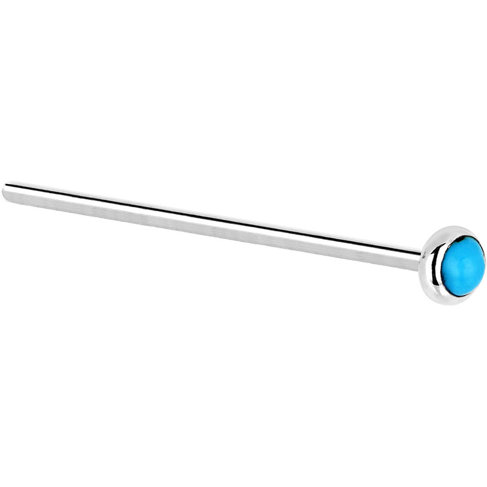 BodyCandy Solid 14K White Gold 2mm Turquoise Nose Ring — lifestyle context