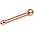 BodyCandy Solid 14K Rose Gold 1.5mm Ball Nose Ring — detail and construction