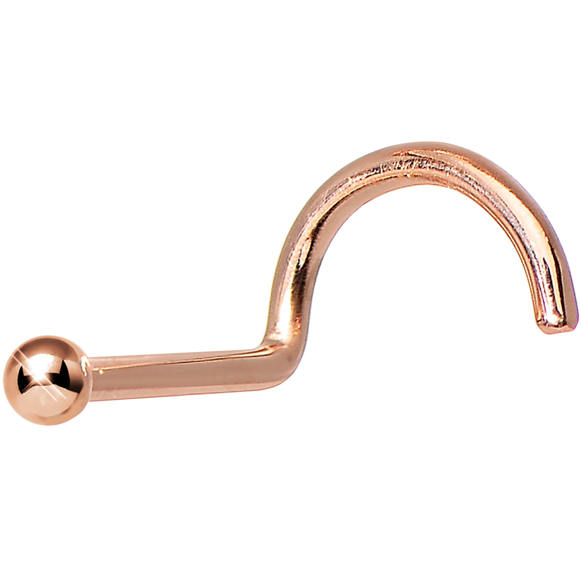 BodyCandy Solid 14K Rose Gold 1.5mm Ball Nose Ring — packaging or label