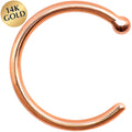 BodyCandy 18G 5/16 Solid 14K Rose Gold Nose Hoop — main product shot