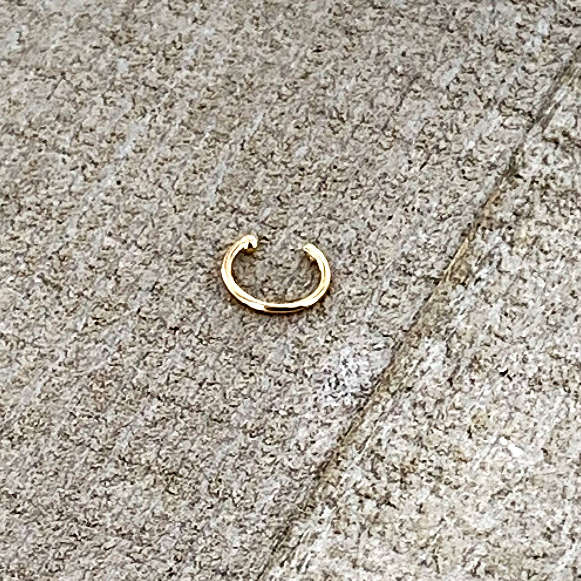 BodyCandy 20G 1/4 14k Solid Yellow Gold Nose Hoop — color detail
