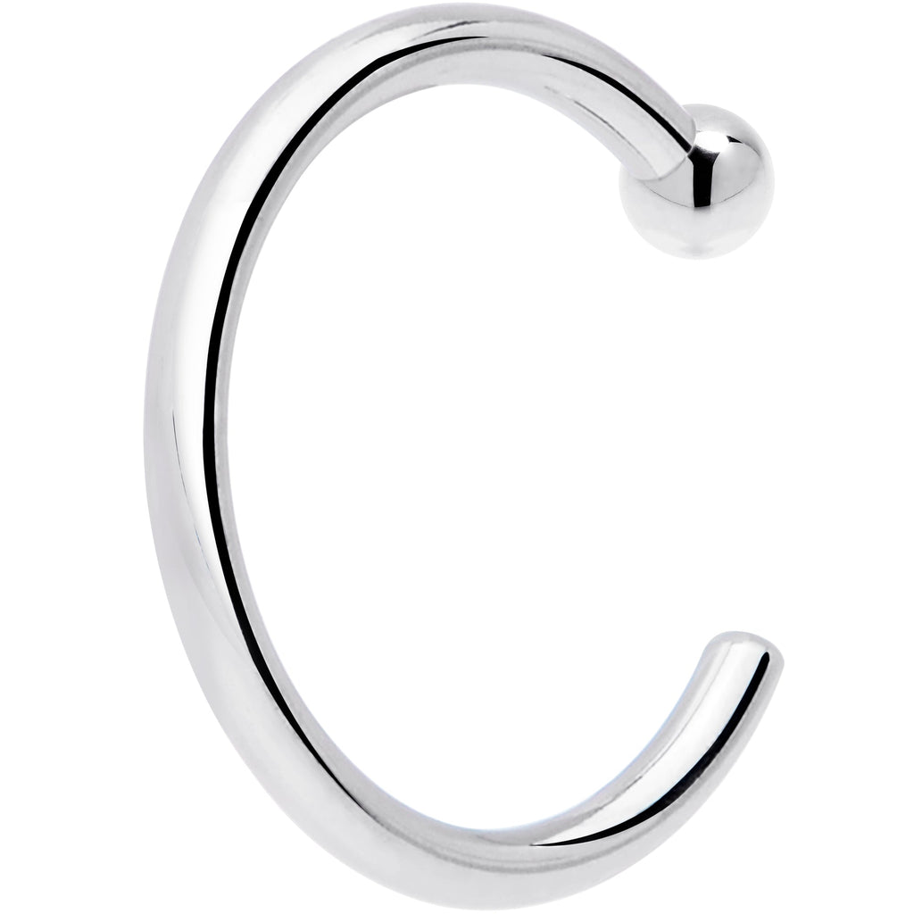 BodyCandy 20G 1/4 14k Solid White Gold Nose Hoop — lifestyle context