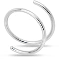 BodyCandy Double Hoop Nose 925 Sterling Silver Spiral Nose Ring 20G 8mm Left — main product shot