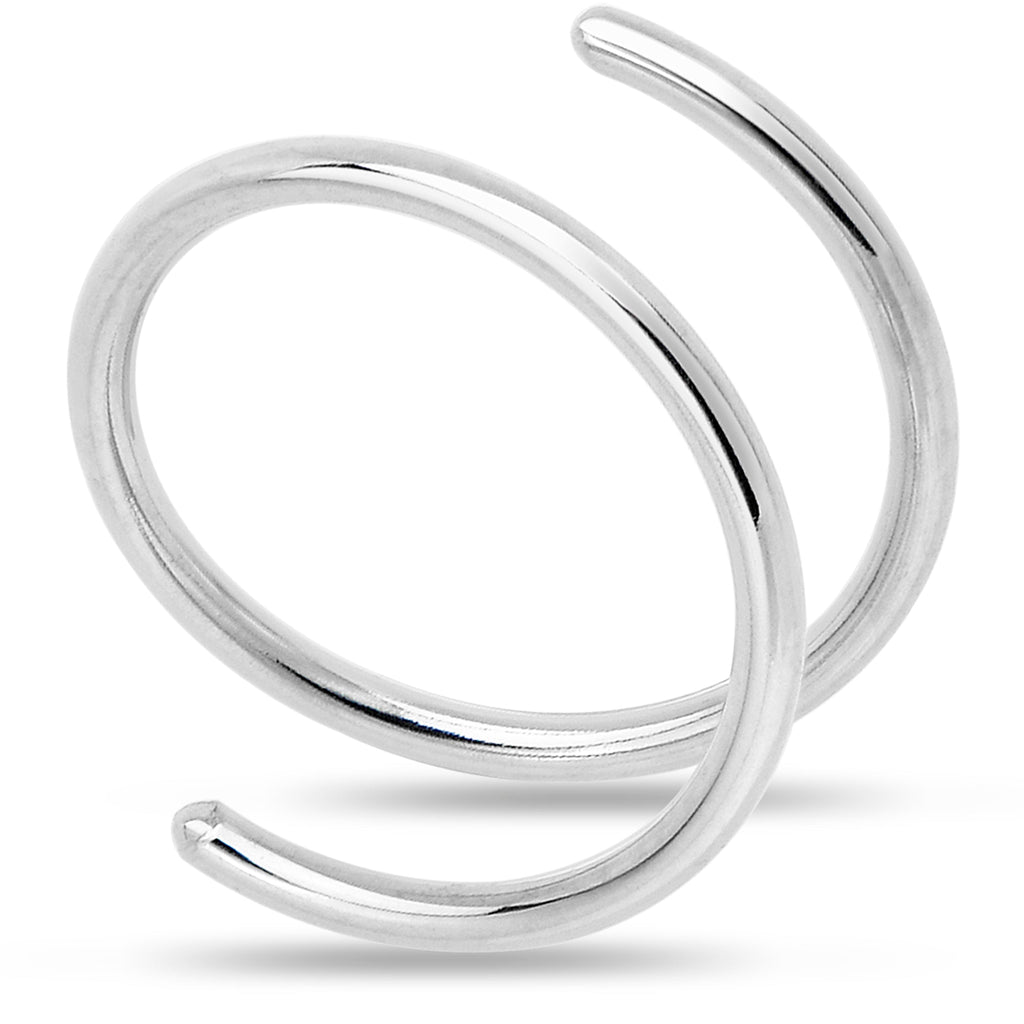 BodyCandy Double Hoop Nose 925 Sterling Silver Spiral Nose Ring — size reference