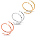 BodyCandy Spiral Nose Rings Double Hoop 20G — main product shot