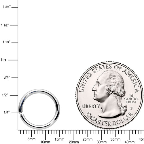 BodyCandy 14G 7/16 Handcrafted Solid 14k White Gold Seamless Circular Ring — detail close-up