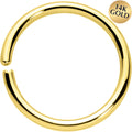 BodyCandy 14G 1/2 Handcrafted Solid 14k Yellow Gold Seamless Circular Ring — main product shot