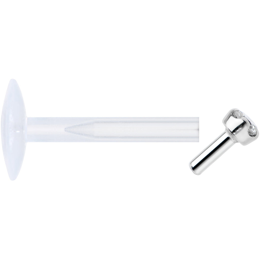 BodyCandy 16G Bioplast 14K White Gold 1.5mm Genuine Diamond Micro Labret — lifestyle context
