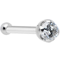 BodyCandy 14k Solid White Gold Genuine 1.5mm Diamond Micro Nose Ring — color detail