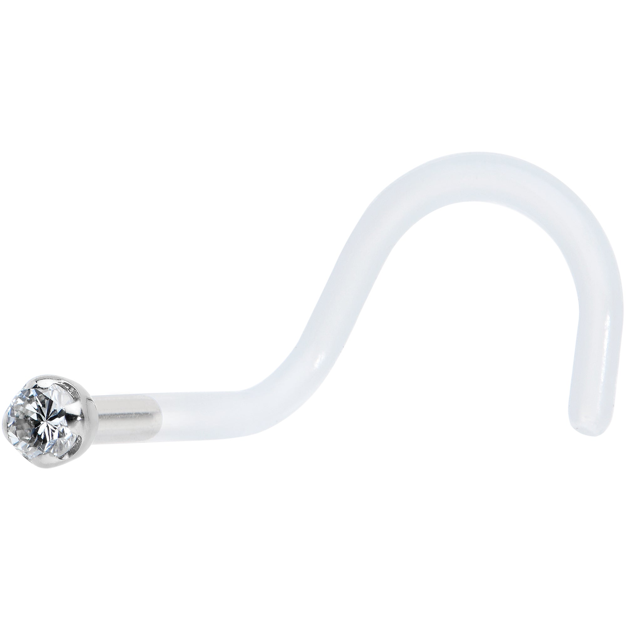 BodyCandy 18G 14K White Gold 1.5mm Genuine Diamond Bioplast Micro Nose Ring — lifestyle context