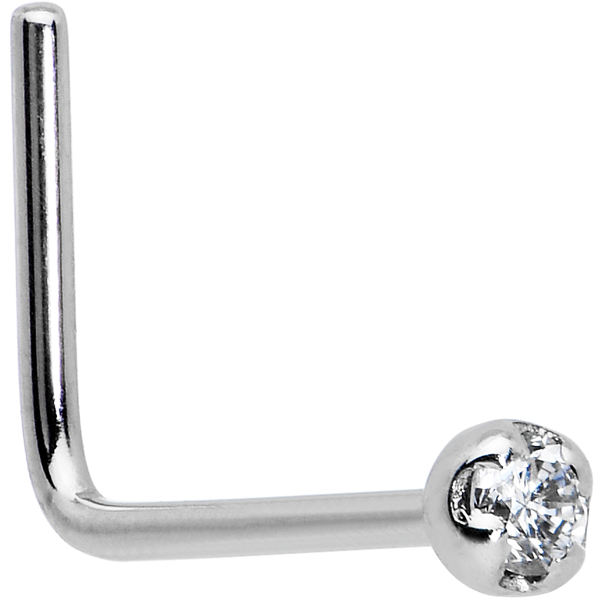 BodyCandy 14k Solid White Gold Genuine 1.5mm Diamond Micro Nose Ring — packaging