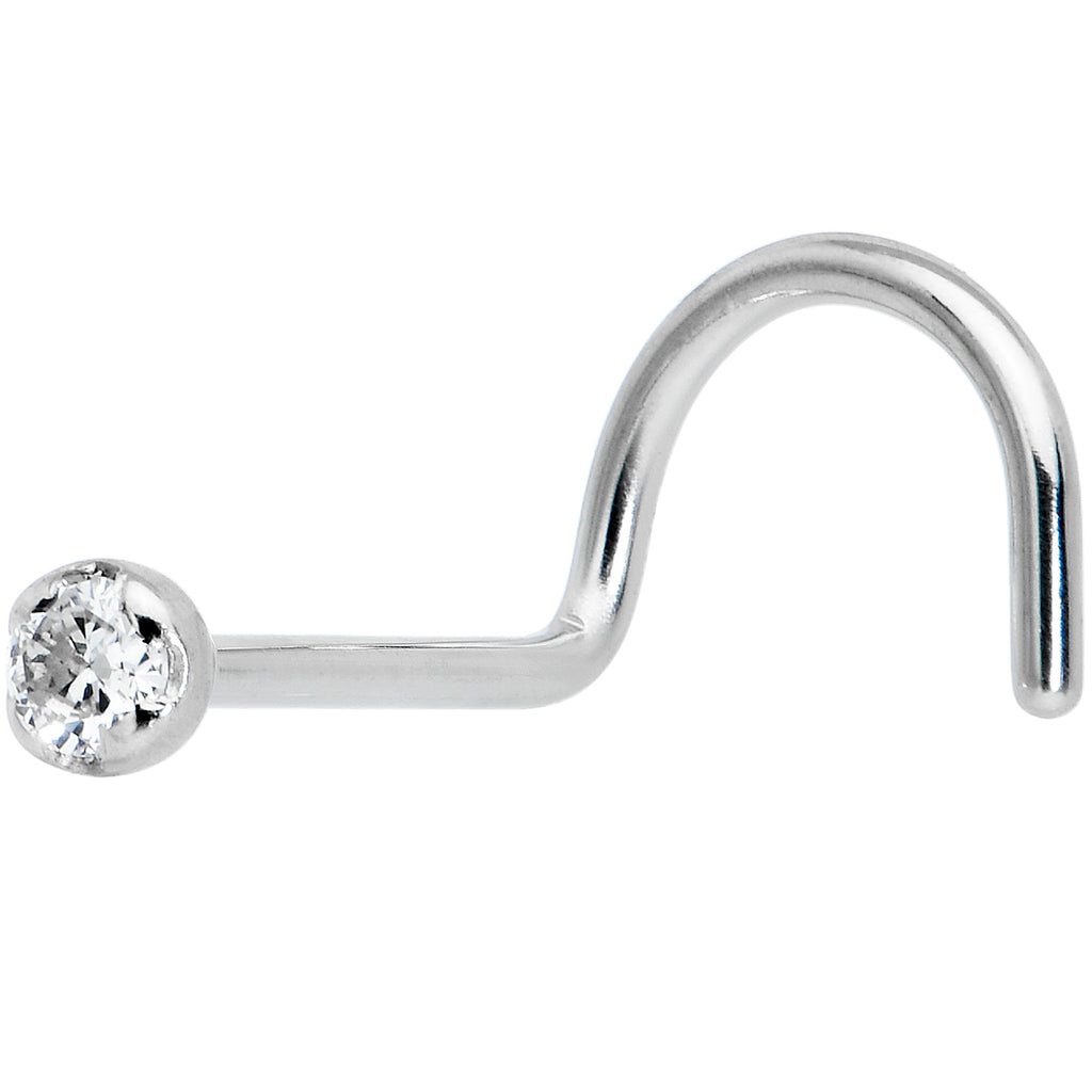 BodyCandy 14k Solid White Gold Genuine 1.5mm Diamond Micro Nose Ring — comparison shot