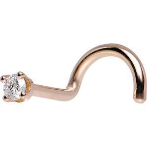 BodyCandy 14k Rose Gold 2mm Moissanite Nose Ring — lifestyle context