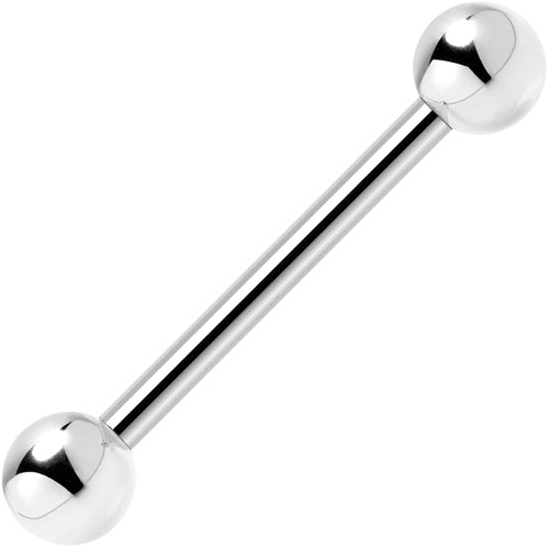 BodyCandy 14k Solid Gold Ball Internally Threaded Barbell Tongue Ring — detail close-up