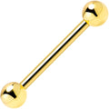 BodyCandy 14k Solid Gold Ball Internally Threaded Barbell Tongue Ring — in-use photo