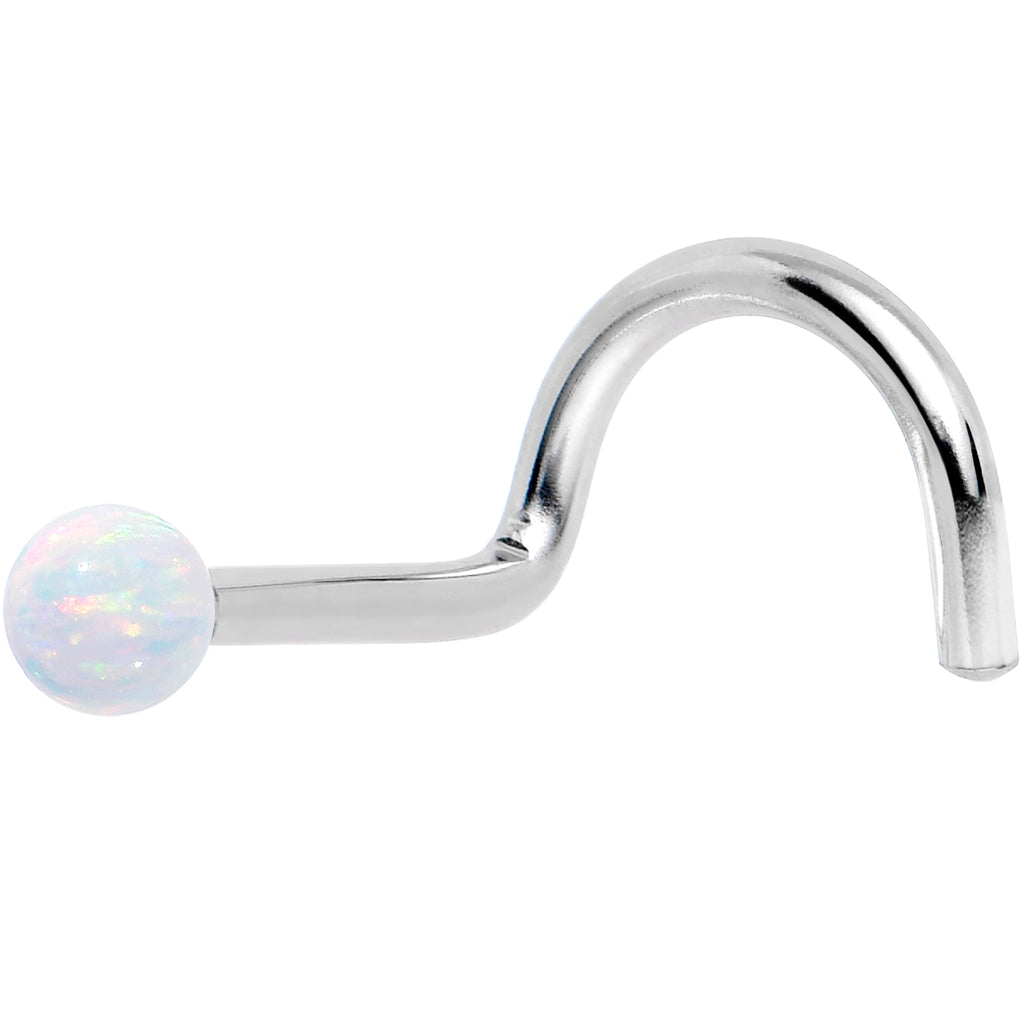 BodyCandy 14k White Gold 2.5mm Synthetic Opal Ball Nose Ring — packaging