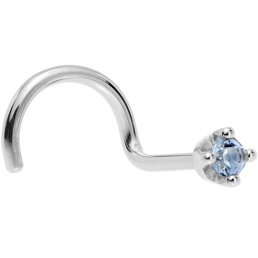 BodyCandy Solid 14K White Gold 1.5mm Genuine Topaz Nose Ring — packaging