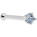 BodyCandy Solid 14K White Gold 1.5mm Genuine Topaz Nose Ring — fabric or material detail