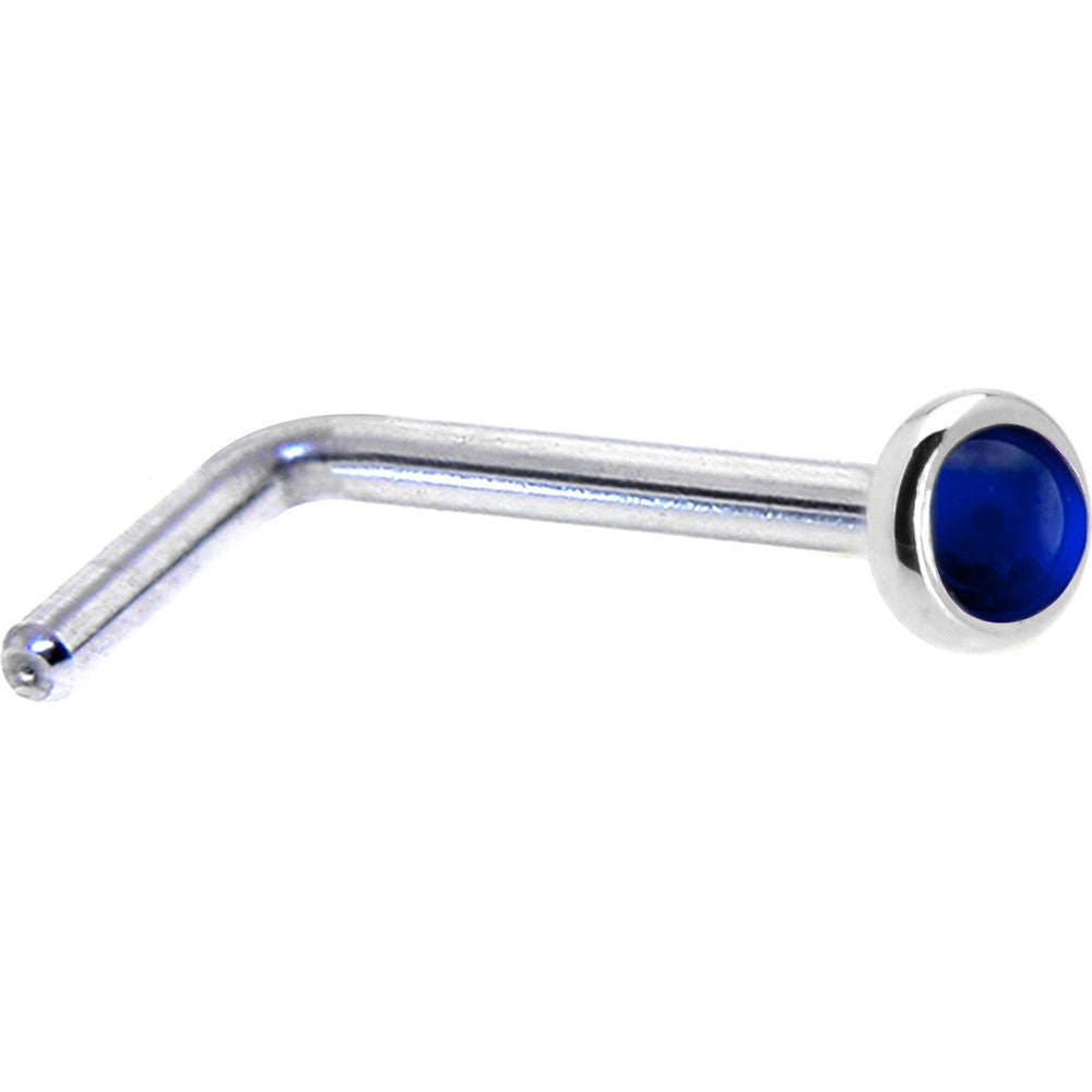 BodyCandy Solid 14K White Gold 2mm Genuine Sapphire Nose Ring — lifestyle context