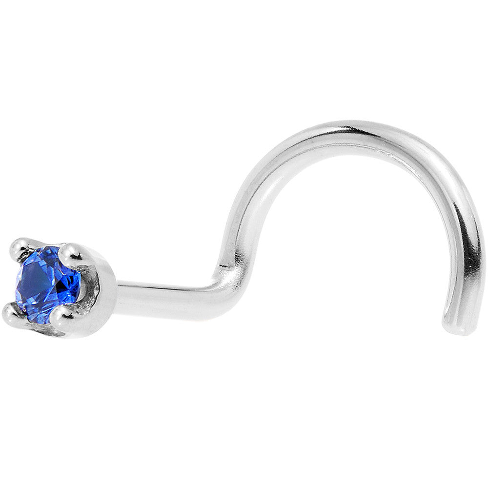 BodyCandy Solid 14K White Gold 1.5mm Genuine Blue Sapphire Nose Stud Ring — packaging