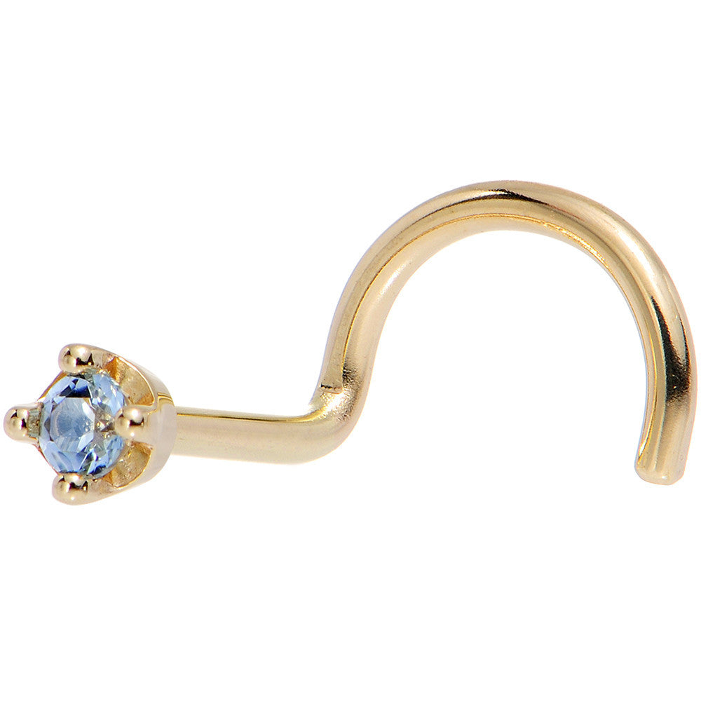 BodyCandy Solid 14K Yellow Gold 1.5mm Genuine Topaz Nose Ring — packaging